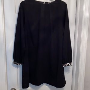 Black Dress w/ Pearl Accents